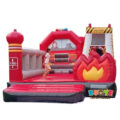 6 x 6.5 x 5m Combo de camión de bomberos de castillo inflable