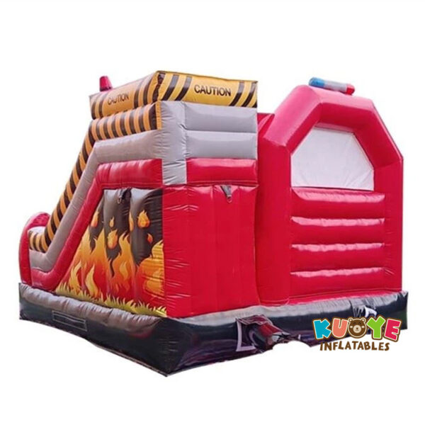 6 x 6.5 x 5m Combo de camión de bomberos de castillo inflable 2 6 x 6.5 x 5m Combo de camión de bomberos de castillo inflable 2