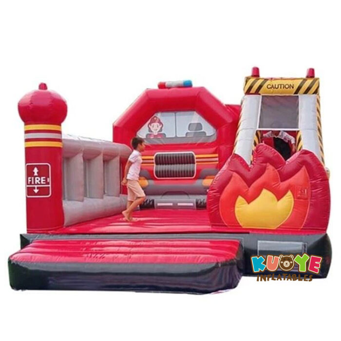 CB520 Bouncy Castle Fire Truck Combo Combo Units for sale