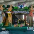Zoo Animal Bouncy Castle Slide Combo