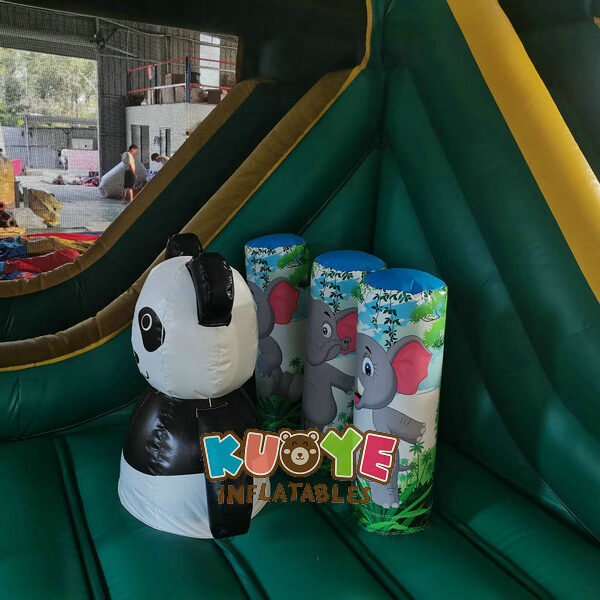 CB 526 (24) Zoo Animal Bouncy Castle Slide Combo