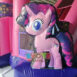 Pink And Purple Princess Bouncy Castle Slide Combo With Twister Game