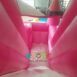 Pink And Purple Princess Bouncy Castle Slide Combo With Twister Game