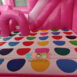 Pink And Purple Princess Bouncy Castle Slide Combo With Twister Game