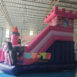 Pink And Purple Princess Bouncy Castle Slide Combo With Twister Game