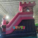 Pink And Purple Princess Bouncy Castle Slide Combo With Twister Game