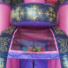 Pink And Purple Princess Bouncy Castle Slide Combo With Twister Game