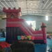 Pink And Purple Princess Bouncy Castle Slide Combo With Twister Game
