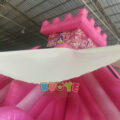 Pink And Purple Princess Bouncy Castle Slide Combo With Twister Game
