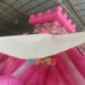 Pink And Purple Princess Bouncy Castle Slide Combo With Twister Game