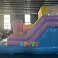 Pink Rainbow Bouncy Castle Slide Combo