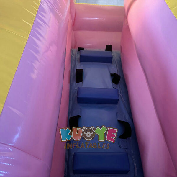 CB541 (3) Pink Rainbow Bouncy Castle Slide Combo