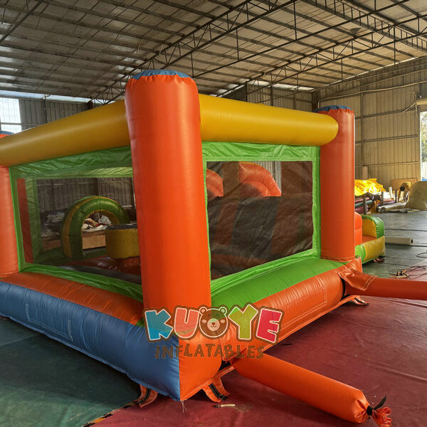 CB545 (7) Double Lane Bounce House Slide Combo