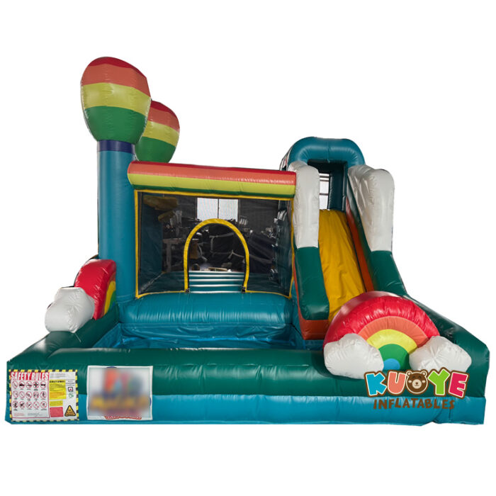 CB546 Wet/Dry Rainbow Bounce House Slide Combo Combo Units for sale