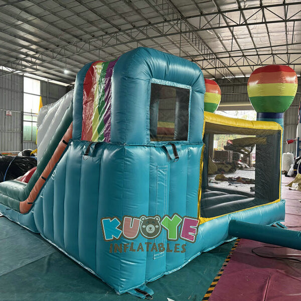 CB546 (5) Wet/Dry Rainbow Bounce House Slide Combo
