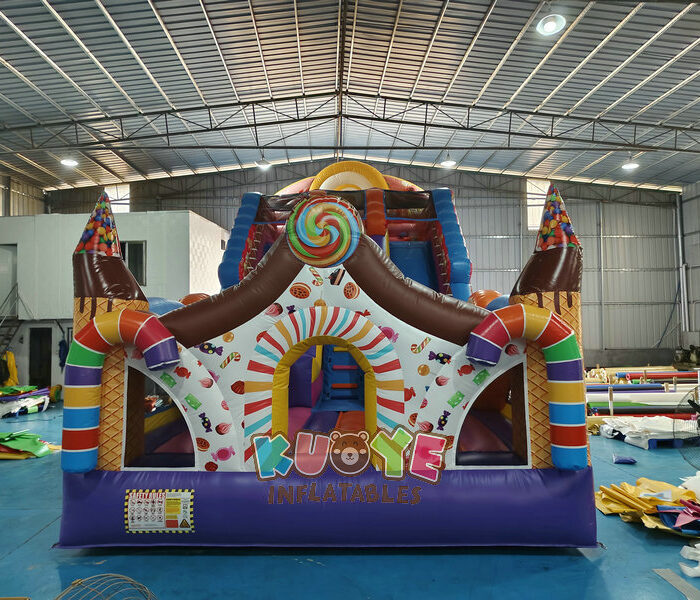 SL178 Big Double Lane Candyland Slide Inflatable Slides for sale 2