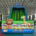 Double Lane Animal Inflatable Slide