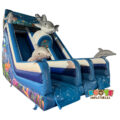 Double Lane Dolphin Inflatable Slide