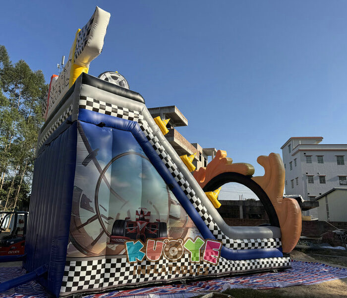 SL193 Racing Car Inflatable Giant High Slide Inflatable Slides for sale 2