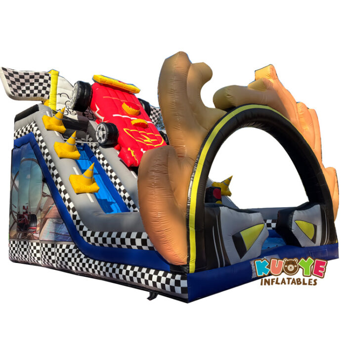 SL193 Racing Car Inflatable Giant High Slide Inflatable Slides for sale