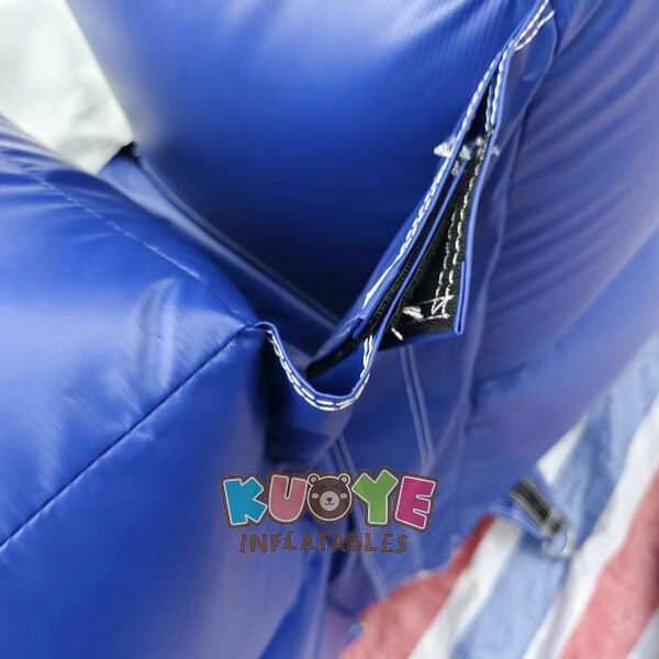 WS374 (3) 130ft Long Double Lane Inflatable Slip And Slide