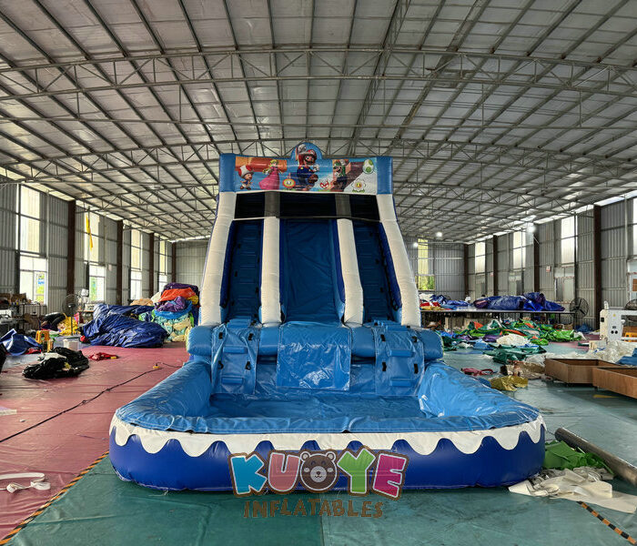 WS380 Mario Slide with a Expansive Pool Fun Water Slides for sale 2