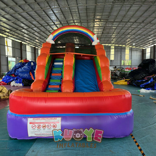 WS381 - (2) WS381 12ft Rainbow Water Slide for Back Yard