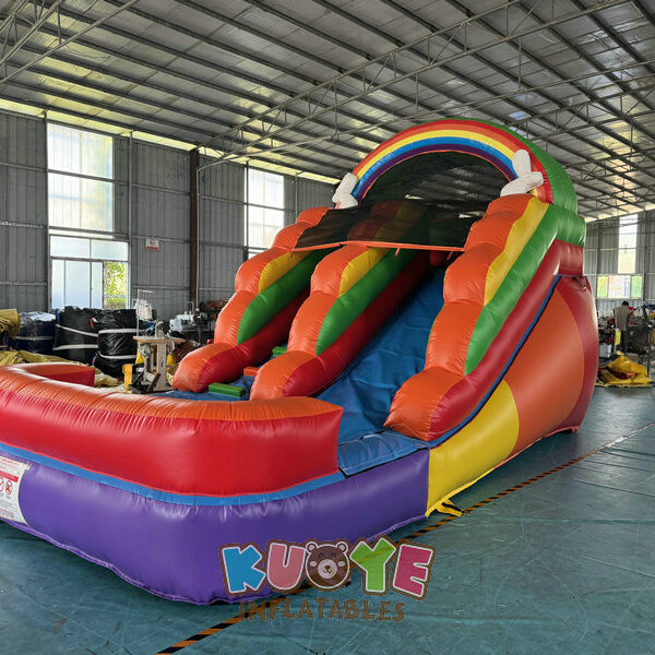 WS381 - (3) WS381 12ft Rainbow Water Slide for Back Yard