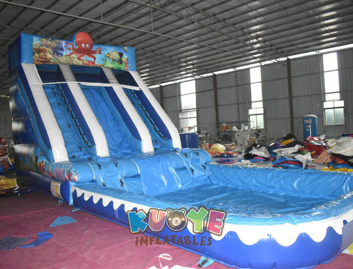 WS387 Octopus Slide with a Expansive Pool Fun Water Slides for sale 2