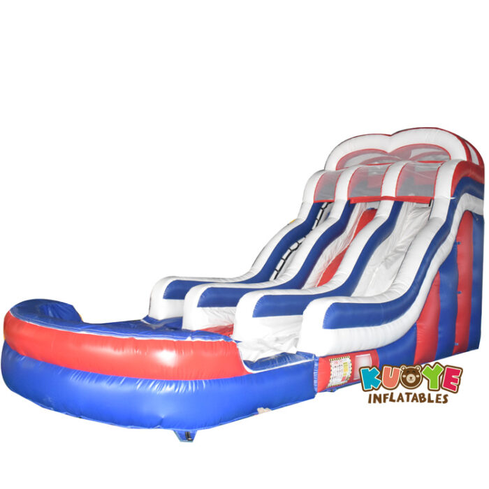 WS388 Inflatable16ft American Double Lane Splash Water Slide Water Slides for sale