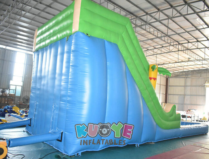 WS389 15ft Super Blue Tropical Commercial Grade Water Slide Inflatable with Pool Water Slides for sale 2
