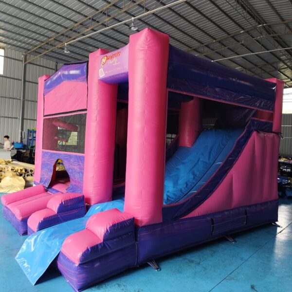 Purple Pink Jumper Slide with Banner Purple Pink Jumper Slide with Banner