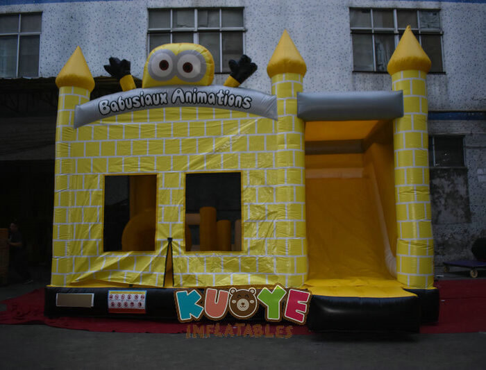 CB575 Custom Logo Inflatable Jumping Castle with Slide Combo Units for sale 2