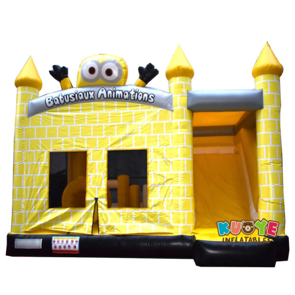 CB575 Customs logo Inflatable Jumping Castle with Slide