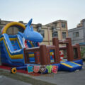 SL210 4 in 1 Shark Slide with Bouncy Castle