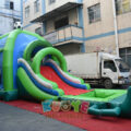 Football Theme Bounce House Slide Combo