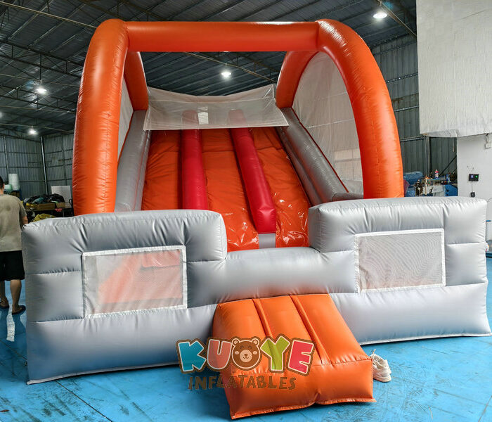 SL197 Gray/orange Inflatable Long Slide Inflatable Slides for sale 2