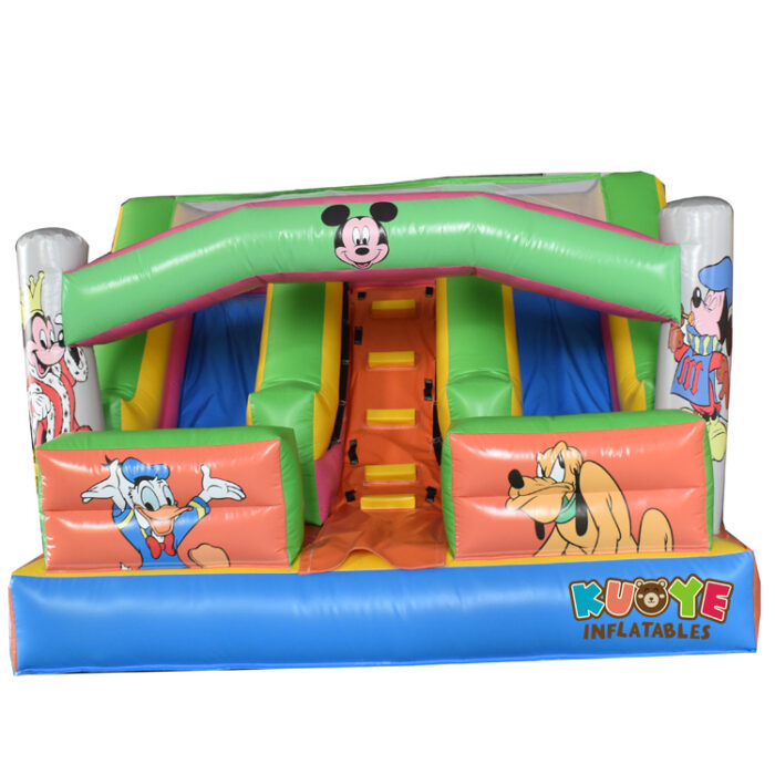 SL201 Mickey Small Slide with Dual Lane Inflatable Slides for sale