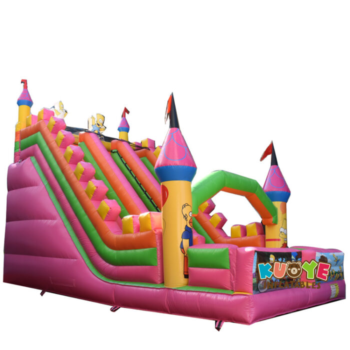 SL209 the Simpsons Inflatable High Slide Inflatable Slides for sale