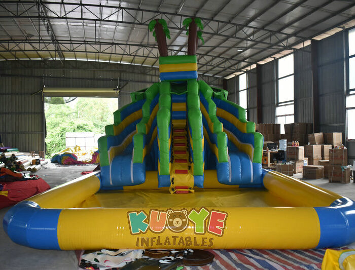 WS392 Inflatable Slide with Large Pool Water Slides for sale 2