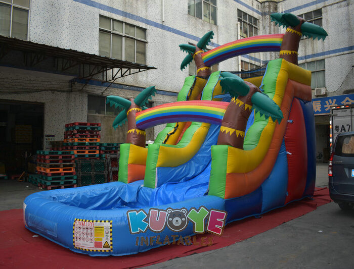 WS399 16ft Tropical Palm Water Slide Water Slides for sale 2