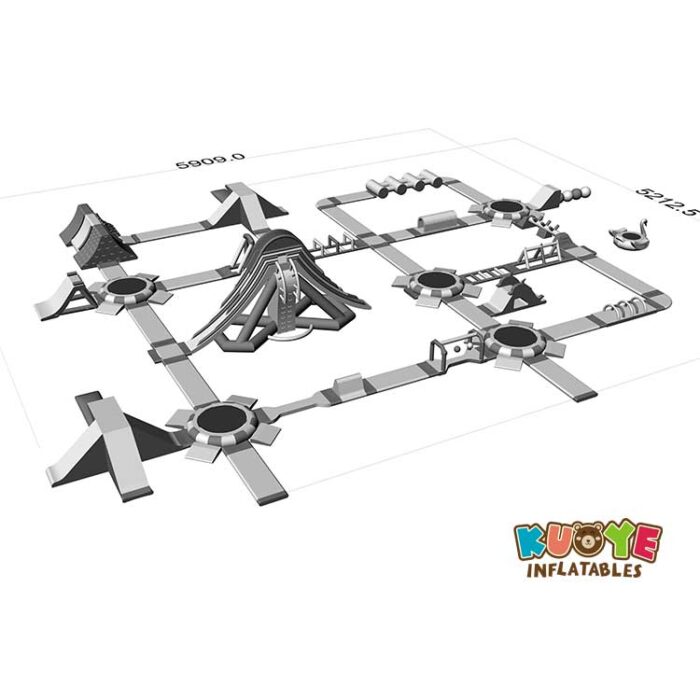 WP023 Customs Big Inflatable Aqua Water Park with Gaint Slide Floating Water Parks for sale