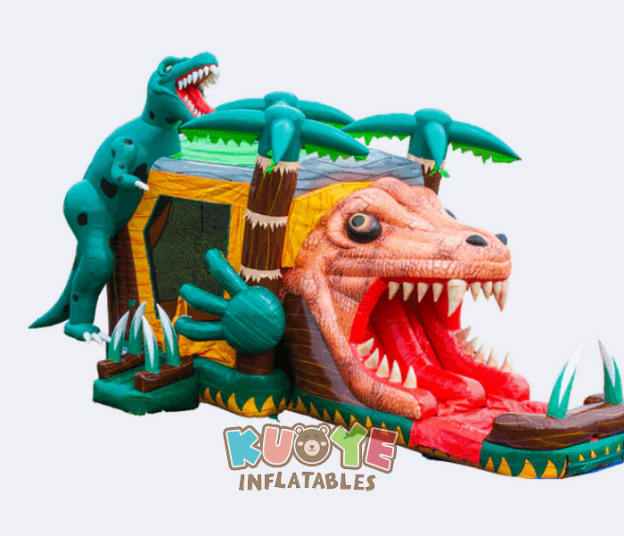 CB597 3d Dinosaur Bounce House Slide Combo Combo Units for sale 2