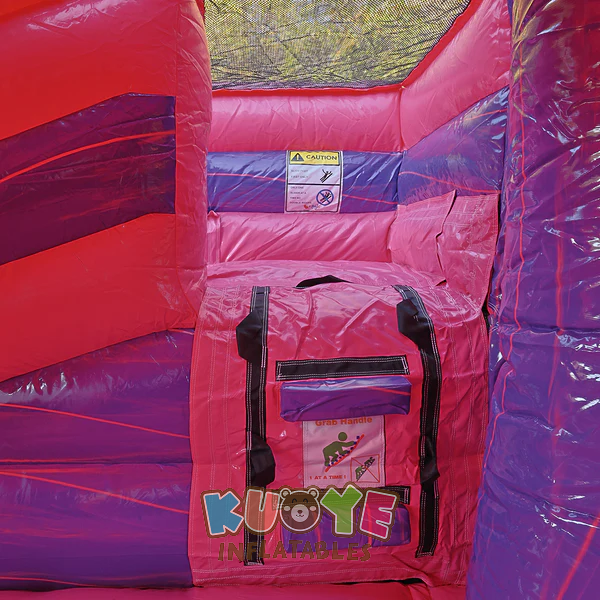 Double lane Pink Jumping Castle With Slide and Pool Double lane Pink Jumping Castle With Slide and Pool
