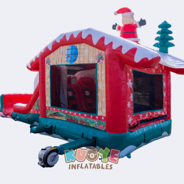 Double Lane Christmas Santa Claus Bounce House Combo Double Lane Christmas Santa Claus Bounce House Combo