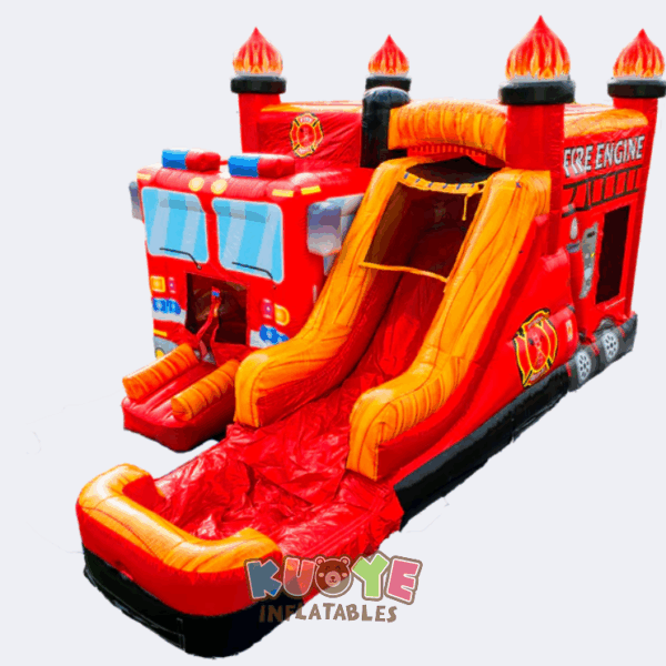 Fire Truck Bounce House With Slide And Pool Fire Truck Bounce House With Slide And Pool