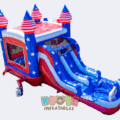 Double Lane USA Bounce House Combo