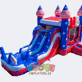 Double Lane USA Bounce House Combo