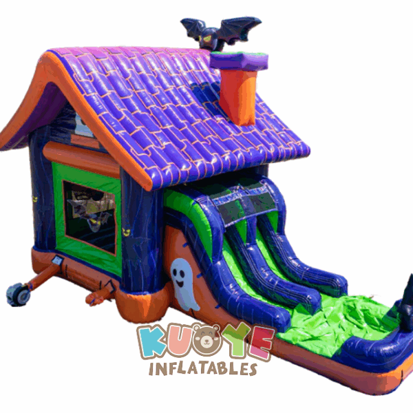 Duoble Lane Halloween Haunted House Bounce House Combo Duoble Lane Halloween Haunted House Bounce House Combo