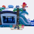 Double Lane Tiki Tovi Hounce House Combo With Water Pool